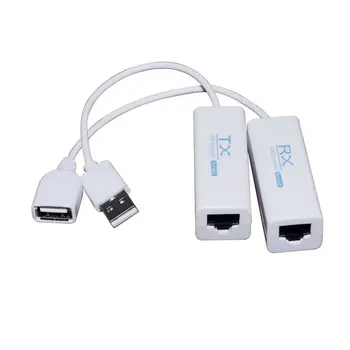 USB 2.0 200M Extender Over RJ45 Ethernet-Kabel USB2.0 RJ45 200M Udvidelse Adapter TX RX Afsender-Modtager