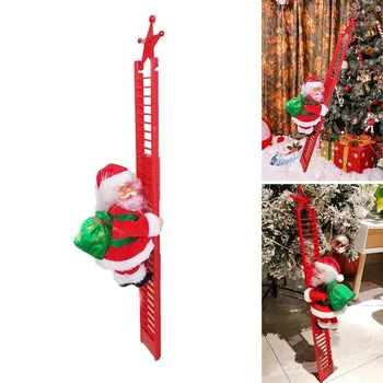 Julepynt Klatring Fiberoptiske Red Stigen Santa Claus For Børns Gave, Legetøj, julepynt Børn Legetøj