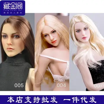 KT004/KT005//KT006/K007 1/6 Skala Europæiske blonde skønhed pige Hoved forme til 12inches bleg hud Problemfri S10D krop Figur