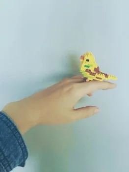 Hot sælger blok legetøj, dyr, kawaii mini-hund, skildpadde fugl DIY 3d model plast bygning mursten lærerigt for børn