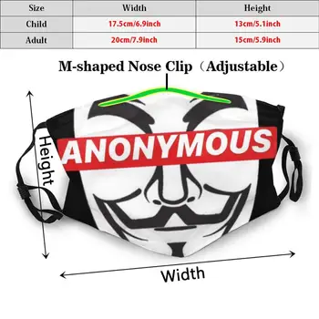 Anonym Print Vaskbart Filter Anti Støv Munden Maske Anonym Blm Hacktivism Hacktivist Aktivisme Aktivist Protest Anonym