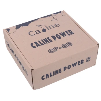 Caline CP-05 Effekt pedaler strømforsyning med blå LED lys 8 DC 9V & 1 måde DC 12V & 1 måde 18V Med Guld Stik