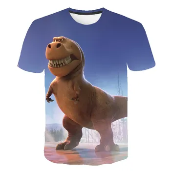 2020 Nye 3D-Print Tegneserie Pige T-shirt Mode Vestlige Sichuan-børnetøj Dinosaur drengens T-Shirt Sjove Street Boy'