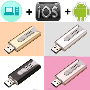 32/64G Opbevaring Flash-Drev 128 GB 256GB Mini-Hukommelse USB-Flash-Drev Stick Til iOS iPhone/iPad/Mac/Android/PC OTG USB 3.0-Pendrive