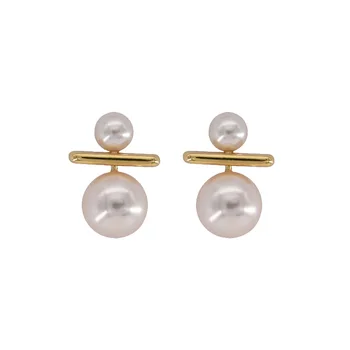 JIAN Vintage Simuleret Pearl Stud Øreringe Mode Hvide Perler koreanske Smykker Øre Tilbehør til Kvinder, Piger Gaver