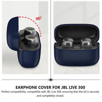 Beskyttende silikone Cover Shell Anti-fald Øretelefon Sag for JBL Live 300 TWS Trådløse Bluetooth Hovedtelefoner Tilbehør