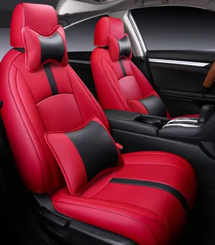 Brugerdefineret bil sædebetræk læder til auto Honda Civic 2018 Bil sædebetræk til Biler Tilbehør auto tilbehør dække styling