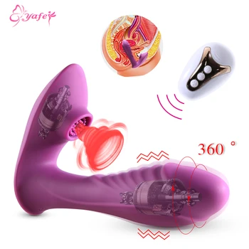 Nyeste 360° Roterende vibrationer Dildo Vibrator Sugende G Spot Vibrator Klitoris Suker Klitoris Stimulator Erotisk Sex Legetøj til kvinder