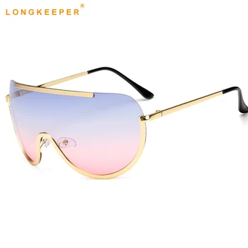 Unisex Et stykke Solbriller Kvinder 2018 Nyeste Brand Designer Superstar Sol Briller UV400 Gradient Lunettes De Soleil LongKeeper