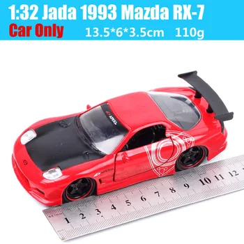 1:32 Skala, Jada Klassiske 1993 Mazda RX-7 RX7 Sports Racing JDM Tunere Metaller Diecasts & legetøjsbiler model Af Kopier Bil Auto