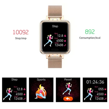 NORTHEDGE 2020 Kvinder Digitale Ure Smart Ur-Pladsen Skærmen Pige Smartwatch puls blodtryksapparat Til Android, IOS