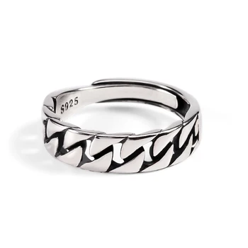 Ckysee Ægte 925 Sterling Sølv Ringe 2020 Nye Desgin Simpel Bølge Form Kvinder Mænd Finger Ring Oprindelige Fine Smykker