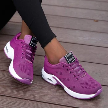 Damyuan Fashion Kvinder Letvægts Sneakers flade sko til Udendørs Sport Sko Åndbar Mesh Comfort Air Cushion løbesko