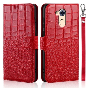 Luksus Flip-Case til Huawei Honor Spil 6A DLI-TL20 DLI-AL10 Dække Krokodille Tekstur Læder Book Design Telefon Coque Capa Med