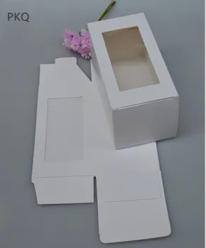 10stk 13 størrelser stort Macaron Gave Pap papir boks med Gennemsigtigt PVC-Vindue Cookies Chokolade Emballage altankasse