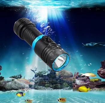 ZHIYU 100M Dykning Lommelygte Torch Led Xm L2 18650 Genopladelige 26650 Underwater Lamp Flash Lys Jagt Vandtæt Lygte