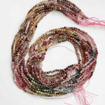 Naturlige farverige turmalin facetter, runde frø perler turmalinas lille charme For Smykker at Gøre DIY kvinder halskæde