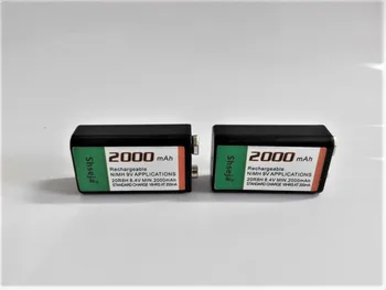 4stk/masse 2000mAh 9V genopladeligt batteri 9 volt Ni-MH batteri til Mikrofon