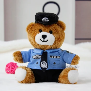 13cm Søde politiet bære vedhæng kreative nye siddestilling kjole politi uniform bærer dukke