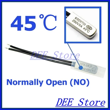 10stk/masse 45C Grader Celsius / 113F INGEN Normale Termiske Protector Sensor Termostat temperatur kontrol sikring skifte 250V 5A