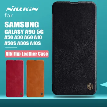 For Samsung Galaxy A50 A30 A20 A70 A60 A40 A10 A10S A90 Tilfælde Nillkin Qin Flip Læder Case-Virksomhed for Samsung A50S A51-Sag