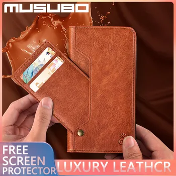 MUSUBO Luksus Clamshell Til iPhone SE 2020 11 PRO XS-XR-MAX 6 7 8 PLUS Læder taske Cover Stødsikkert Magnetiske Kort Tegnebog Capa