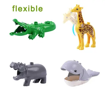 Animal Model Tal store byggesten, der Sætter børn pædagogisk legetøj til børn Gave Kompatible Alle Mærker stor blok