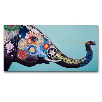GOODECOR Dyr Lærred Malerier, Graffiti Plakat Elefant Væg Kunst Billedet Søde Dyr Dekorative Maleri til stuen