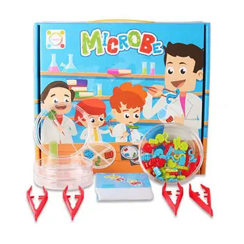 Børn Foregive Spille Videnskab Mikrober Lab Eksperiment Uddannelse Toy Undervisningsmidler Nye