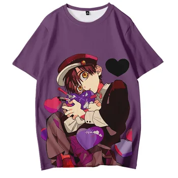 Anime Toilet bundet Hanako kun T-shirt Nene Yashiro Cosplay Kostume Toilet-bundet Hanako-kun 3D-print Teens Sommer t-shirt Unisex