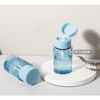 J&J 110ml Tryk-Type Sub-Flaske Bærbare Rejse Hjem Gennemsigtig Tom Beholder, Makeup remover Vand på Flaske Til Flydende Flasker