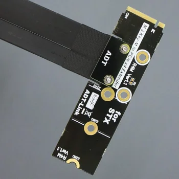Riser PCIe x4 3.0 PCI-E 4x Til M. 2 for NGFF for NVMe M-Tasten 2280 Riser Card Gen3.0 Kabel Extender M2 PCI-Express forlængerledning