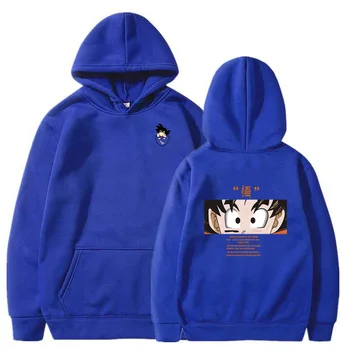 Harajuku Min Helt den Akademiske verden Unisex Hættetrøjer Japansk Anime-Goku Trykt Mænds Pels Streetwear Afslappede Sweatshirts