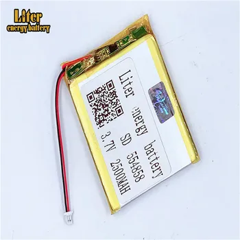 1,0 MM 2pin stik 554858 555060 2500mah 3,7 V Li-polymer batteri LiPo MP4 MP5 lille legetøj batteri