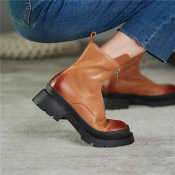 MORAZORA 2020 Nye hot salg ankel støvler komfortable pladsen hæle rund tå damer sko til efterår og vinter kvinder støvler sort rød