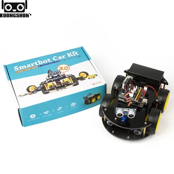 UNO-Projektet Smart Robot Bil Kit med UNO R3 / Ultrasonic Sensor /Bluetooth modul / Remote Pædagogisk Legetøj Bil til Arduino