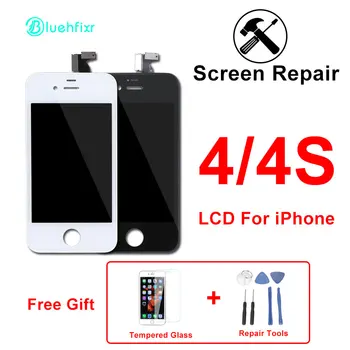 AAA Kvalitet Skærm til iPhone 4 4S LCD-skærm med Touch Screen Display Digitizer Assembly for iPhone 5s 6 6s 7 8 Plus LCD-Skærm