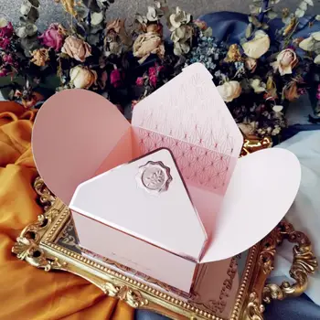 Retro stil gave box emballage Bryllup Dekorationer, Bryllup Part Favoriserer Gave til Gæsterne Souvenir-Konvolut box lille candy box