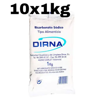 10 x Taske bagepulver 1 kg DIRNA mad Glimrende alternativ til husholdning, rengøring og personlig pleje