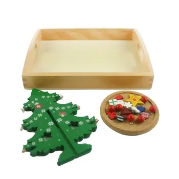 Montessori Legetøj Baby, Legetøj Indretning juletræet Træ-Børn, fødselsdag, gave, julegave, Juguetes Brinquedos H2144Z