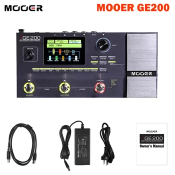 MOOER GE200 Amp Modellering & Multi-effekt-Pedal 55 Forstærker Modeller 26 Speaker Cab Modeller 70 Effekter 52 Looper 40 Tromme Patterns