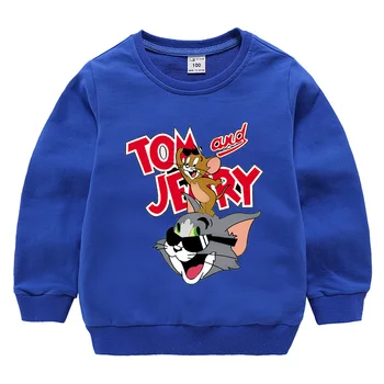 2020 Nye Drenge Piger TOM & JERRY langærmet Toppe, Hættetrøjer Børn Kostume Tøj, Børn, KAT & MUS Sweatshirts