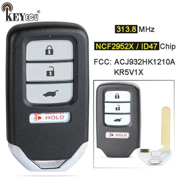 KEYECU 313.8 MHz ID47 KR5V1X A2C83161800 / ACJ932HK1210A Smart 4-Knappen Fjernbetjening Key Fob for Honda HR-V PASSE CR-V CR-Z-2020