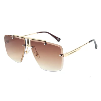 2020 Nye Mærke Mode Solbriller Uindfattede Kvinder, Sol Briller, Blå Len Metal Ramme Luksus Design-Mænd Nuancer Oculos De Sol Feminino