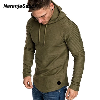 NaranjaSabor 2020 Foråret Efteråret Mænd Hoodie Casual Mode Hooded Sweatshirt Solid Farve Slank Sportstøj Mandlige Mærke Tøj N655