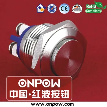 ONPOW 16mm vandtæt trykknap switch GQ16H-10/S