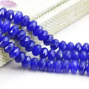 5*8mm Mørke Lapis-Lazuli-Blå Tilbehør Håndværk Løse Perler Diy Sten Tilbehør Dele Facetteret Kvinder Smykker at Gøre Design 15inch