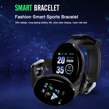 Ny Smart Ur Mænd Kvinder Blodtryk Pulsmåler Vandtæt Bluetooth-Round Fitness Tracker Smartwatch Smart Ur