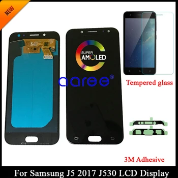 Testet AMOLED For Samsung J5 Pro 2017 J530 LCD-Skærm Til Samsung J5 2017 J530 LCD-Skærm Touch Digitizer Assembly + Lim