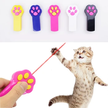 2019 Sjove Pet LED Laser Kat Legetøj Til Kat Laser Pointer Pen Interaktive Katte Legetøj Med Lyse Animation Musen Skygge